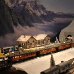 Bisno Swedish lit passenger train